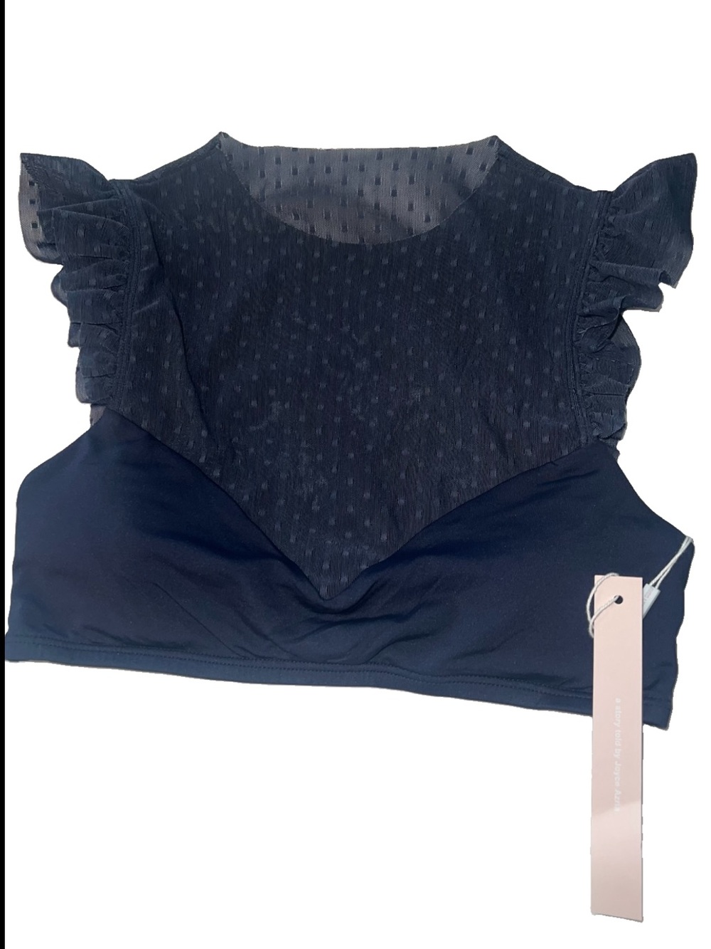 NWT AVEC LES FILLES RUFFLE MESH BIKINI BLUE m - Picture 2 of 5